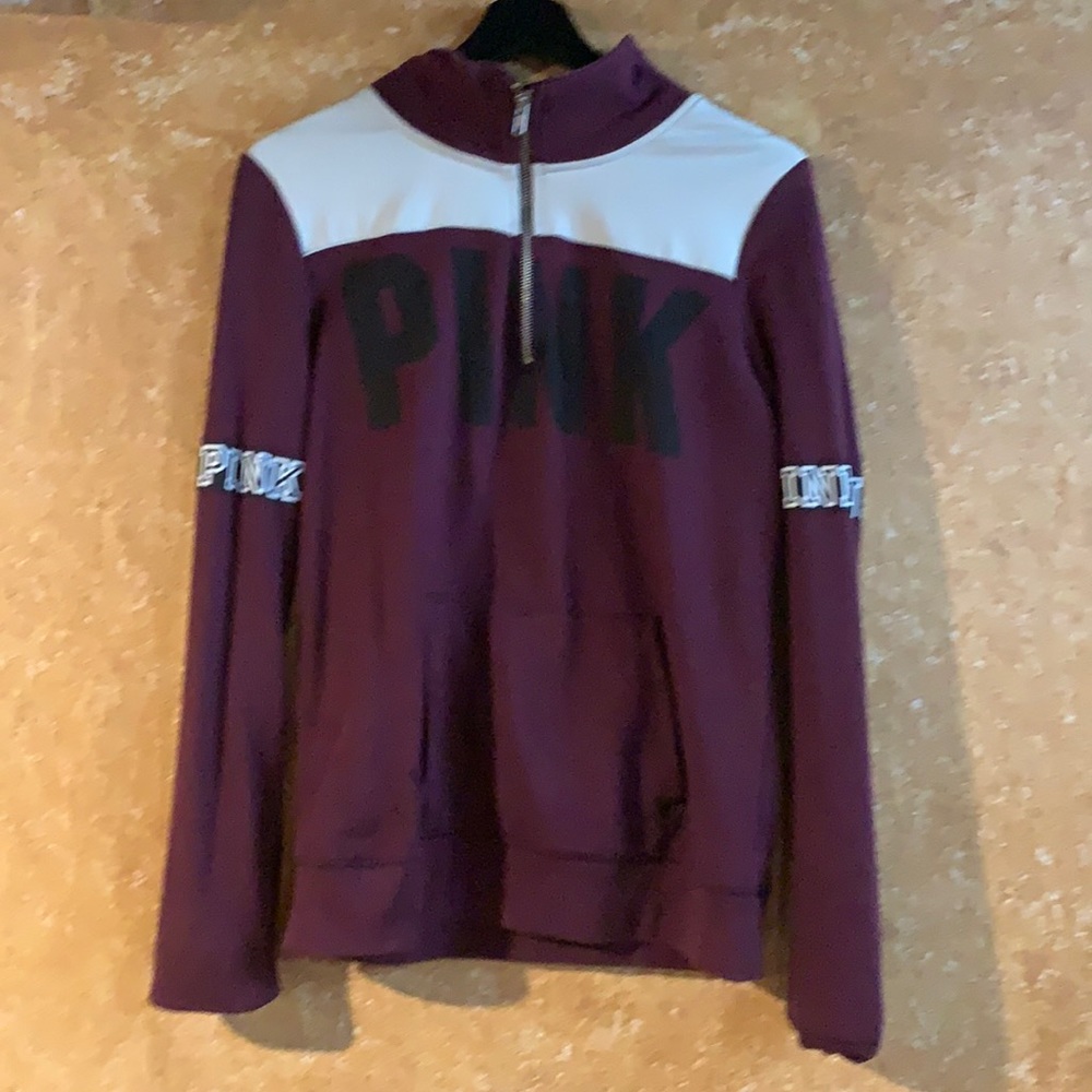 Victoria Secret Pink half zip sweatshirt sz small